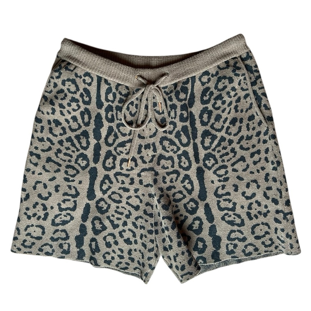 Ser.O.Ya Gunner Shorts Cheetah Print Plush Brushed Terry Size XL
